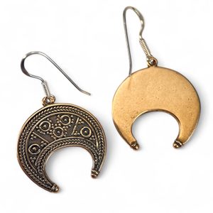 LUNITSA - EARRINGS, Great Moravian Empire, bronze