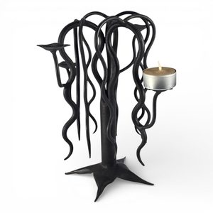 Forged candlestick, willow