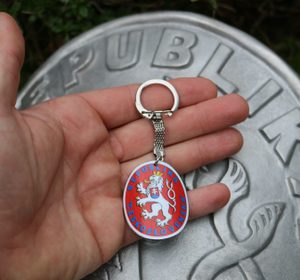 COAT OF ARMS OF THE CZECHOSLOVAK BORDER COLUMN - KEYCHAIN - SLAVIC AMULETS{% if kategorie.adresa_nazvy[0] != zbozi.kategorie.nazev %} - JEWELLERY - BRONZE, ZINC{% endif %}