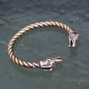 CELTIC DRAGON, brass bracelet