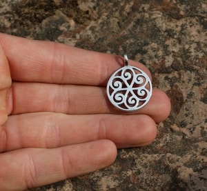 SUN SYMBOL II, silver pendant
