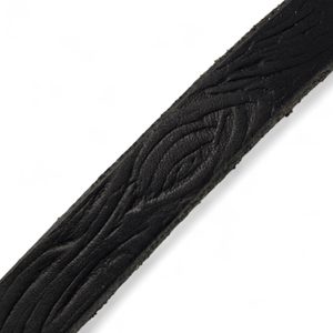Ceinture en cuir pour femmes, écorce, noire