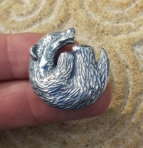 BADGER, PENDANT, STERLING SILVER - PENDANTS{% if kategorie.adresa_nazvy[0] != zbozi.kategorie.nazev %} - SILVER JEWELLERY{% endif %}