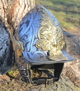 PERSEUS, luxury etched renaissance helmet