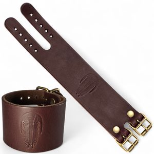 Lederarmband mit Trilobit