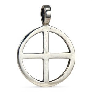 SUN SYMBOL V, silver pendant