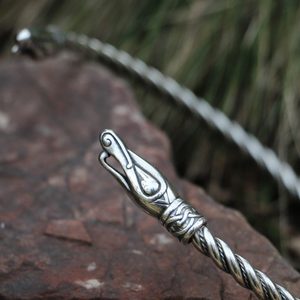 VIKING DRAGON URNES STYLE TORQUES SILVER - TORCS - NECKLACES{% if kategorie.adresa_nazvy[0] != zbozi.kategorie.nazev %} - SILVER JEWELLERY{% endif %}