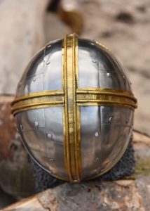 Casque Coppergate, avec pont de chaîne non riveté, acier de 1,6 mm