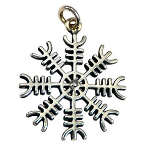 Aegishjalmur, isländische magische Rune, Amulett, Silber 925