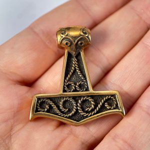 THOR HAMMER WITH THE FACE, bronze
