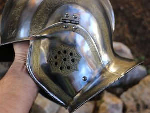 Sturmhaube / Burgonet - luxury etched helmet