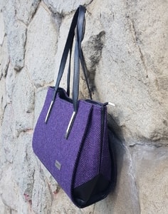 BRID SHOULDER BAG, PURPLE, WOOL - WOOLEN HANDBAGS & BAGS{% if kategorie.adresa_nazvy[0] != zbozi.kategorie.nazev %} - WOOLEN PRODUCTS, IRELAND{% endif %}