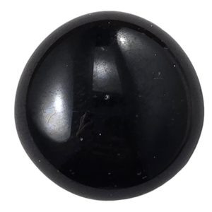 Playing stone for historical board games - glass, black