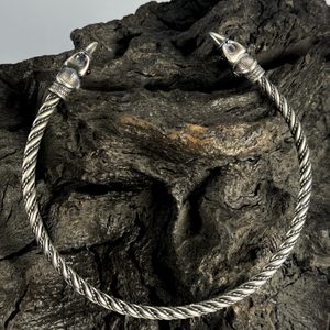 Huginn and Muninn, Viking Torc, silver