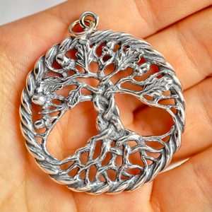 EICHE - heiliger Baum des Lebens Anhänger Silber 925, 17g