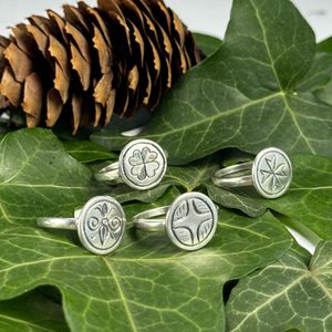 Cross, medieval ring, XIII. century, silver 925/1000