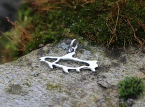 LUOSSA, Sami Salmon, Lapland Silver pendant