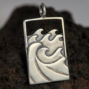 Océan, pendentif, argent