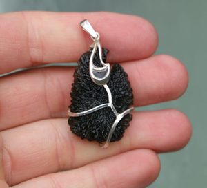 HEDA, Silber-Anhänger, Moldavit, Ag 925