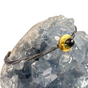 GABRETA bracelet, Moldavite and silver Ag 925/1000