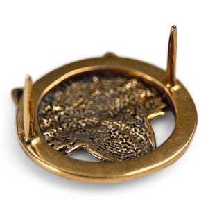 WOLF, concho pour cuir, bronze