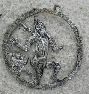 Medieval miner - Kuttenberg, Bohemia, pendant, ant.brass