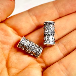 VIKING BEARD RING, silver, 7 mm diameter