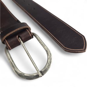 Leather belt, brown
