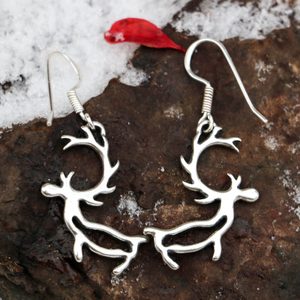 PORO, SAMI REINDEER, EARRINGS SILVER 925 - EARRINGS{% if kategorie.adresa_nazvy[0] != zbozi.kategorie.nazev %} - SILVER JEWELLERY{% endif %}