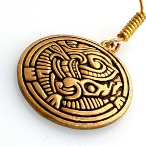 Gripping beast - Viking earrings, bronze