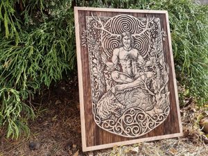 CERNUNNOS Wanddekoration, Holz