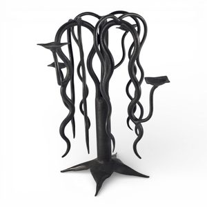 Forged candlestick, willow