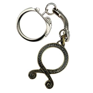 Troll cross keychain, zinc old brass