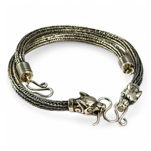 Fenrir - silver necklace, Viking knit, Ag 925/1000 50g