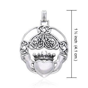 PENDENTIF CLADDAGH NOUÉ CELTIQUEMENT