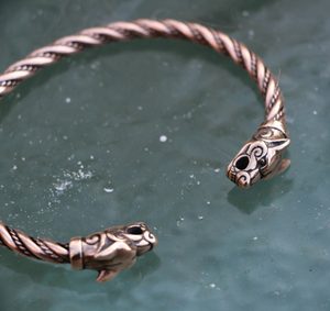 FENRIR, cuff bracelet, bronze