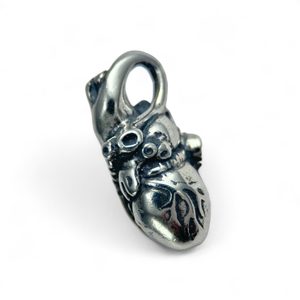 COEUR anatomique, pendentif, argent 925