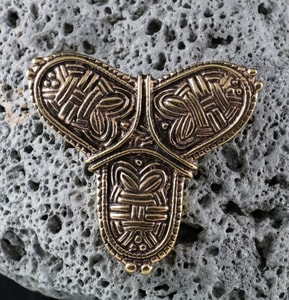 VIKING TREFOIL Bronze Brooch