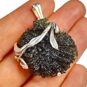BOTANICA, pendant - Moldavite, silver 925/1000