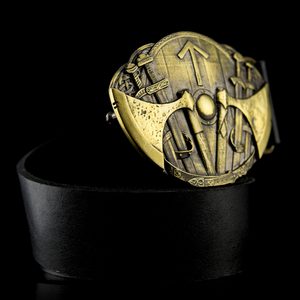 TIWAZ, belt buckle, brass