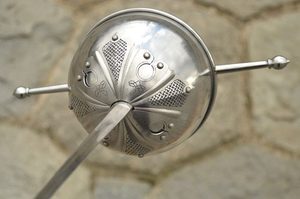RAPIER WITH CUP HILT, etched