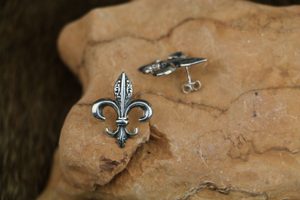 Fleur de Lis Silver Earrings