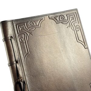 ORNARIS, carnet de notes art nouveau en cuir, ligné, marron
