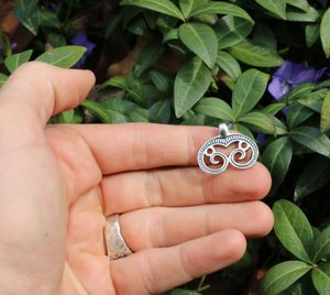 GREAT MORAVIA LUNULA, silver pendant