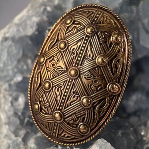 Broche tortue viking, bronze