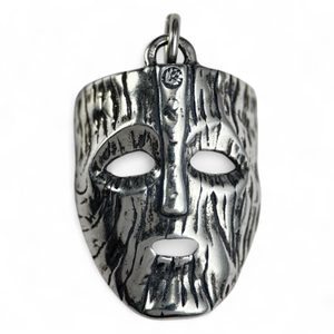 Masque de chaman, pendentif en argent 925/1000