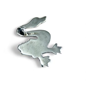 SWAN, medieval pendant, silver