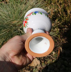 GOBLET Chod Pottery from Bohemia, hand painted
