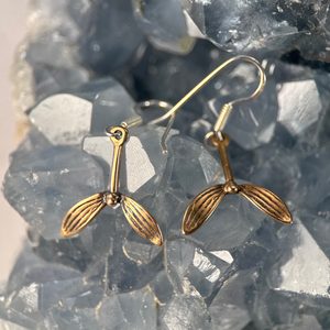 Druid Mistletoe, earrings, bronze