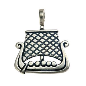 VIKING SHIP, silver pendant